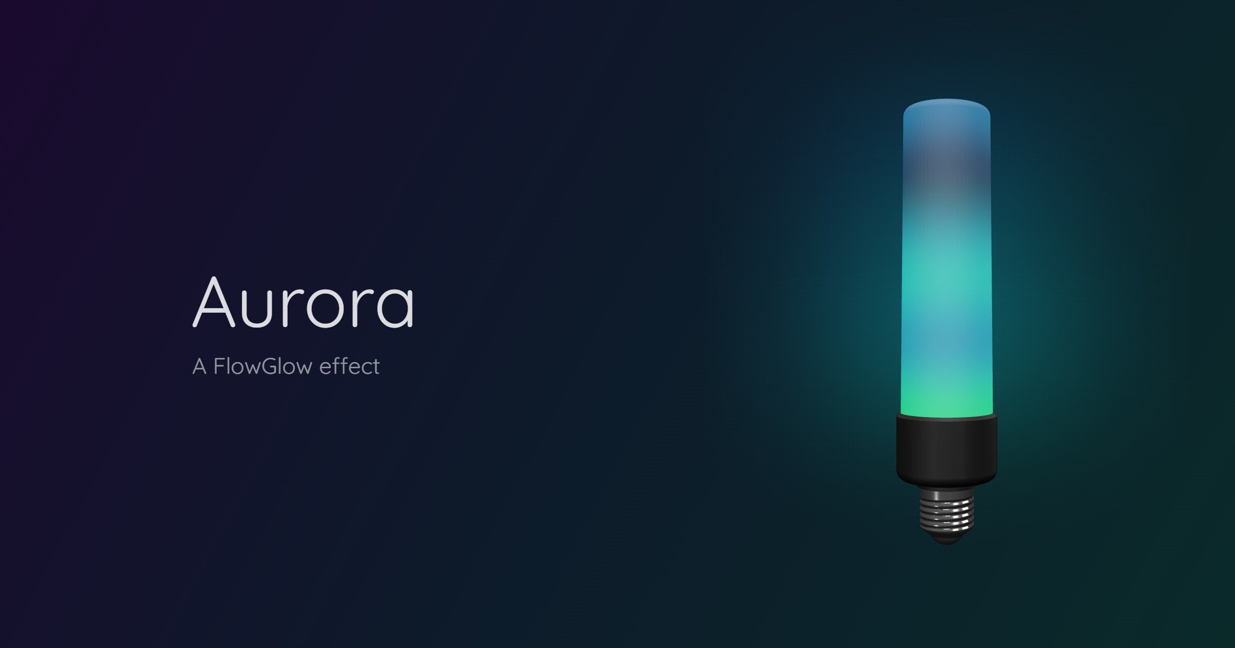 FlowGlow mit Aurora Effekt — fließende Nordlicht-Animation in Grün und Blau