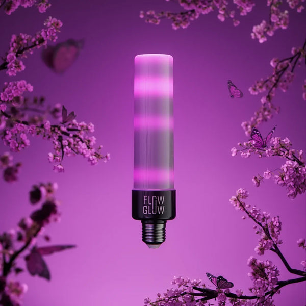 FlowGlow Effektlampe zeigt den Effekt Bioluminescent – LED-Lampe mit E27-Sockel