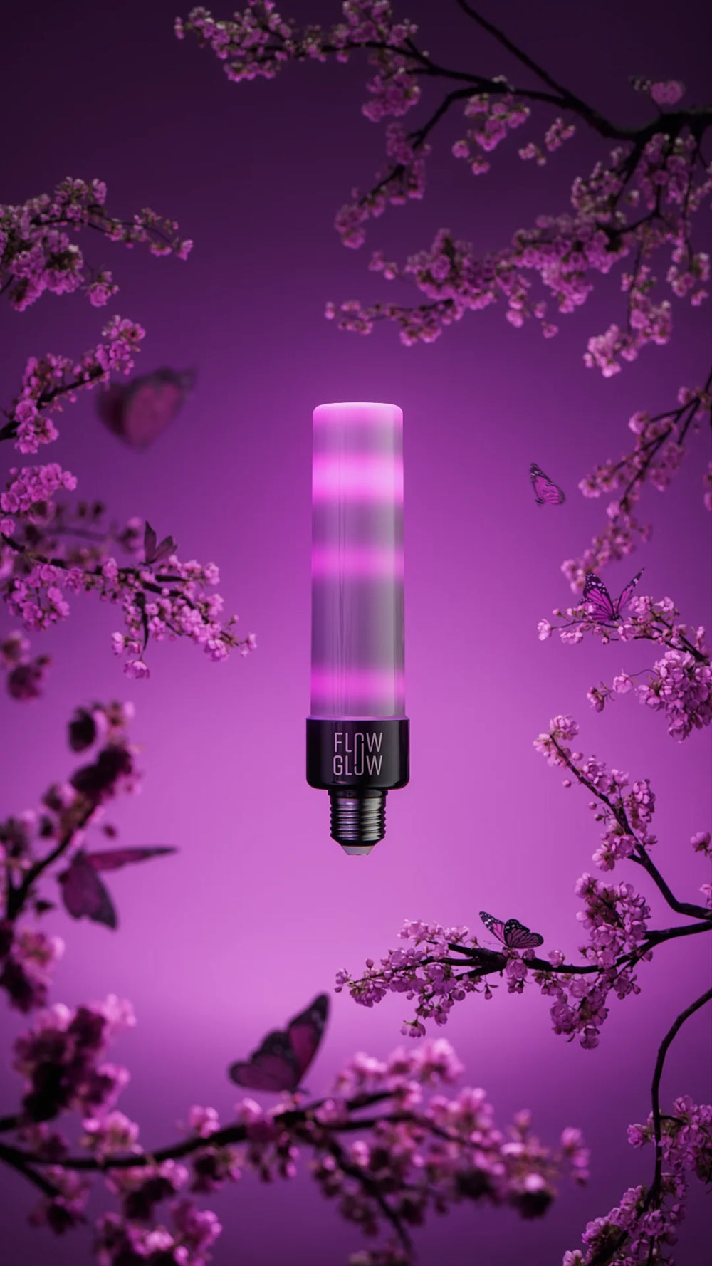 FlowGlow Effect Lamp with bioluminescent light effect – E27 LED mood lamp
